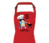 Personalised Bib Apron ~ Best Dad Ever BBQ ~ Father's Day Daddy Dad Step Dad Grandpa Grandad Name ~ Bluey Bandit Rad Dad