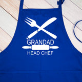 Personalised Bib Apron ~ King of the BBQ ~ Father's Day Daddy Dad Grandpa Grandad Step Dad Grandad ~ Kitchen Chef ~ Name