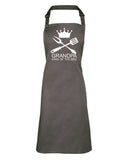 Personalised Bib Apron ~ King of the BBQ ~ Father's Day Daddy Dad Grandpa Grandad Step Dad Grandad ~ Kitchen Chef ~ Name