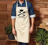 Personalised Bib Apron ~ King of the BBQ ~ Father's Day Daddy Dad Grandpa Grandad Step Dad Grandad ~ Kitchen Chef ~ Name