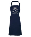 Personalised Bib Apron ~ King of the BBQ ~ Father's Day Daddy Dad Grandpa Grandad Step Dad Grandad ~ Kitchen Chef ~ Name