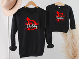 Personalised Christmas Letter and Name Top ~ Xmas Sweater Sweatshirt Twinning