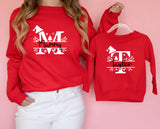 Personalised Christmas Letter and Name Top ~ Xmas Sweater Sweatshirt Twinning