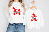 Personalised Christmas Letter and Name Top ~ Xmas Sweater Sweatshirt Twinning