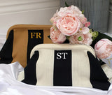 Personalised Initials Crochet Clutch Bag ~ Make Up Bag ~ Cosmetic Bag ~ Travel Holiday Bag ~ Birthday Christmas Monogram Gift for Her