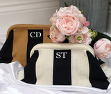 Personalised Initials Crochet Clutch Bag ~ Make Up Bag ~ Cosmetic Bag ~ Travel Holiday Bag ~ Birthday Christmas Monogram Gift for Her