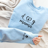 Personalised Dog Mama / Mummy / Mum Sweatshirt ~ Names on Sleeves