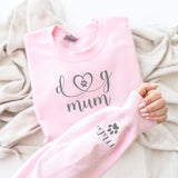 Personalised Dog Mama / Mummy / Mum Sweatshirt ~ Names on Sleeves