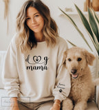 Personalised Dog Mama / Mummy / Mum Sweatshirt ~ Names on Sleeves