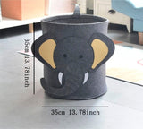 Personalised Elephant Shaped Felt Clothes Toy Storage Basket Storage Bucket Laundry Hamper Clothes Storage Bag