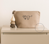 Personalised Felt Accessory Pouch with Tassel ~ Makeup Bag ~ Clutch Bag _Bridesmaid Gift ~ Travel Organiser ~Mummy Mama Baby Accessories Bag