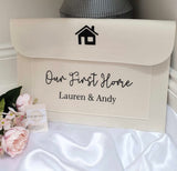Personalised Our First Home Document Holder ~ Felt Folder ~ New Home Gift ~ House Document Holder