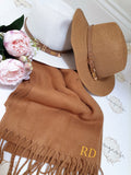 Personalised Luxury Soft Yarn Scarf and Hat ~ Winter Hat & Scarf ~ Initials, Monogram