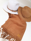 Personalised Luxury Soft Yarn Scarf and Hat ~ Winter Hat & Scarf ~ Initials, Monogram