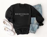 Bride ~ Bridesmaid ~ Maid of Honour ~ Team Bride Squad ~ Bride to Be Fiancee Wedding Hen Party Engagement Bridal Sweatshirt Capitals & Name