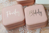 Personalised Name Initials Travel Size Square Jewellery Box