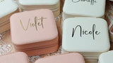 Personalised Name Initials Travel Size Square Jewellery Box