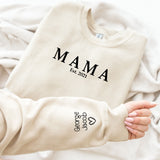 Personalised NANA/NANNY/GRANDMA ~ Est Year ~ Names on Sleeves