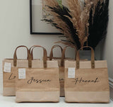 Personalised Canvas Market Shopping Travel Holiday Bag ~ with Name