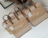 Personalised Canvas Market Shopping Travel Holiday Bag ~ with Name