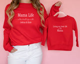 Personalised Twinning Matching Mama Mummy Mum Grandma Nana Nanny Granny Grandad Life is the Best Life ~ with Children Kids Names