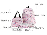 Personalised Unicorn Rucksack, Book Bag & Pencil Case Set of 3 ~ Backpack Set ~ Gift for Girl ~ School Bags