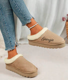 Personalised High Top Non Slip Thick Sole Slippers with Fleece Lining ~ Gift for Her ~ Christmas Gift for Ladies ~ Girl Gift for Xmas