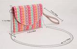 Personalised Initials Multicolour Clutch Bag ~ Orange Pink Yellow ~ Monogram
