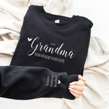 Personalised This Mama Wears Her Heart On Her Sleeve ~ Names on Sleeve with Heart ~ Mummy, Mum, Daddy, Nanny, Grandad, Grandma, Nana Gift