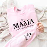 Personalised This Mama Wears Her Heart On Her Sleeve ~ Names on Sleeve with Heart ~ Mummy, Mum, Daddy, Nanny, Grandad, Grandma, Nana Gift