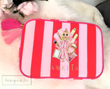 Plouise make up bag Bad Bitch Energy Plouise cosmetic bag beauty girl dolly in pyjamas washbag pencil case travel bag