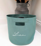 Personalised Canvas Storage Tub ~ Storage Trug~Bin~Box