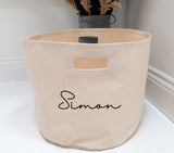 Personalised Canvas Storage Tub ~ Storage Trug~Bin~Box