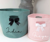 Personalised Canvas Storage Tub ~ Storage Trug~Bin~Box