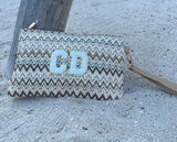 Personalised Initials Multicolour Clutch Bag