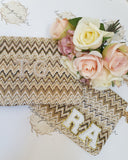 Personalised Initials Multicolour Clutch Bag