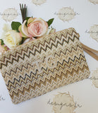 Personalised Initials Multicolour Clutch Bag