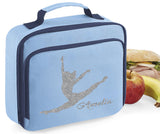 Personalised Name Gymnast Gymnastics Lunch Box Bag School Bags Custom Bag Glitter