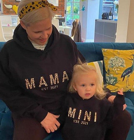 Mama Mini ~ Est Year of choice ~ Twinning ~ Leopard Print Mummy Mini