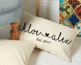 Names with heart personalised cushion wedding anniversary valentines gift
