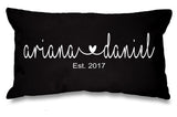 Names with heart personalised cushion wedding anniversary valentines gift
