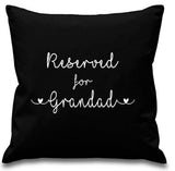 Reserved for "name" - Grandad, Grandma, Nana, Nanny, ~ Personalised Cushion Pillow including infill
