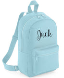 Personalised Mini Kids Childrens Rucksack Backpack School Nursery Bag with Name and Bow