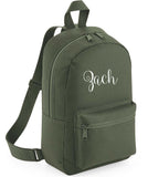 Personalised Mini Kids Childrens Rucksack Backpack School Nursery Bag with Name and Bow