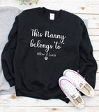 Personalised This Mummy/Daddy/Nanny/etc belongs to ~ Dog Cat Pet Walking sweatshirt jumper top