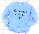 Personalised This Mummy/Daddy/Nanny/etc belongs to ~ Dog Cat Pet Walking sweatshirt jumper top