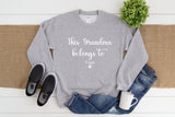 Personalised This Mummy/Daddy/Nanny/etc belongs to ~ Dog Cat Pet Walking sweatshirt jumper top