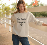 Personalised This Mummy/Daddy/Nanny/etc belongs to ~ Dog Cat Pet Walking sweatshirt jumper top