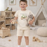 Personalised Tractor Birthday Outfit | When I Wake Up I Will Be  Short Set | Tractor Birthday T-Shirt & Shorts | Farm  Outfit Boy Girl