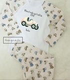 Personalised When I Wake Up I Will Be 1,2,3,4,5,6,7,8,9 Pyjamas ~ Gift for Boy Girl ~ Transport Tractors Cars Construction ~ Birthday Pjs